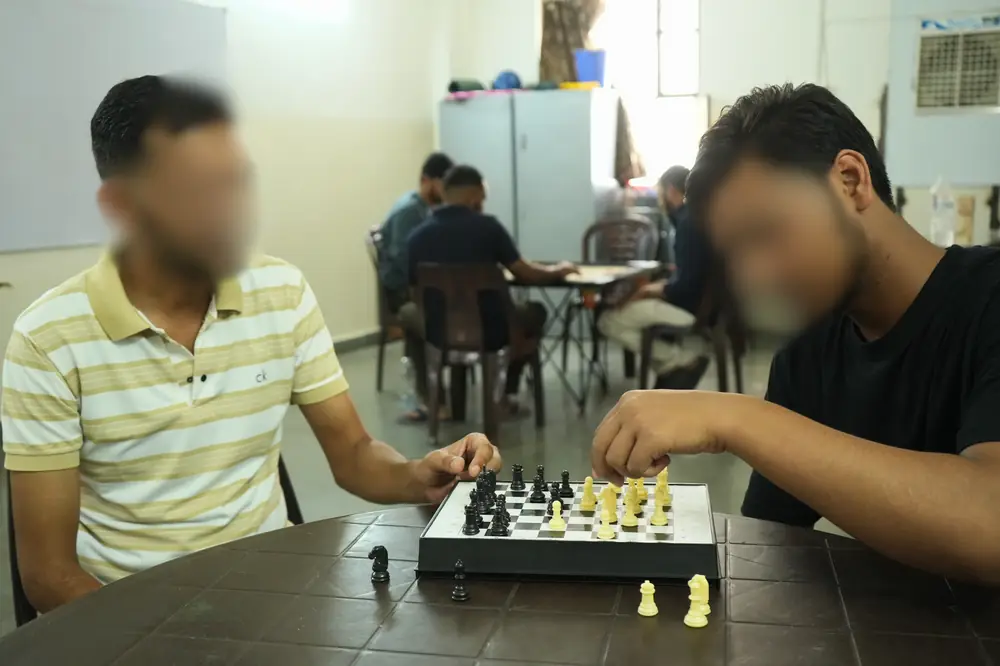 Chess game at Affinity Rehab