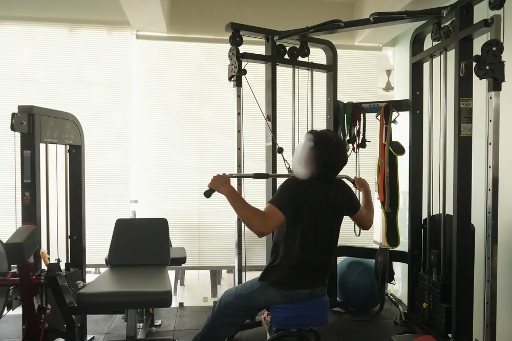 Assisted pull-up training at Affinity Rehab